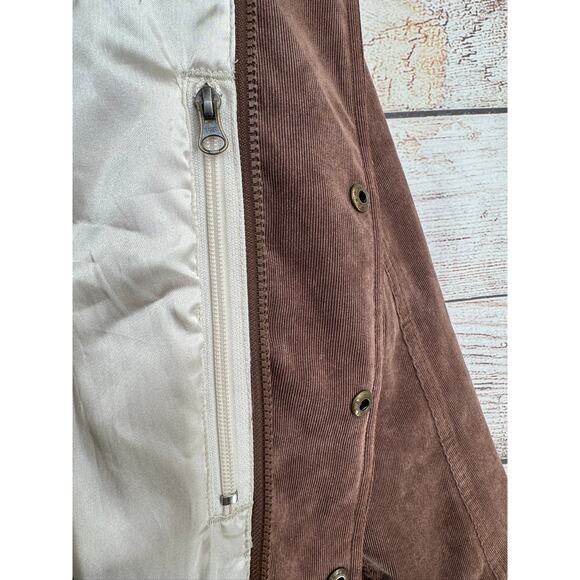 Burton Dryride Corduroy Double Breasted Snowboard Ski Jacket Womens Small Brown - Picture 7 of 15